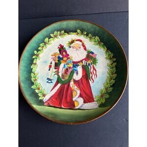 Giftcraft Holiday Plate Old World Santa Father Christmas Collectible 10” Cottage